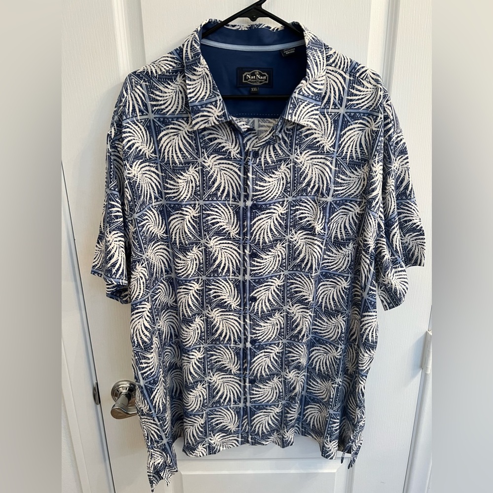 Nat Nast Hawaiian Palm Leaf / Silk Cotton Blend Luxury Originals Size XXL / 2XL